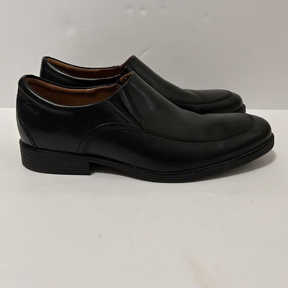 Clarks Shoes Men's 10M Whiddon Step Black Leather Extreme Comfort Loafer Dress - Picture 3 of 13